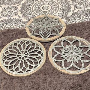 Elegant Gray Mandala Wall Decor Set